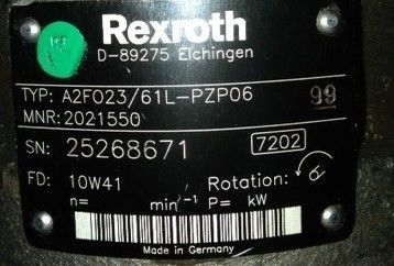 A2fo23 resistente alla corrosione Serise Pompe a pistoni idrauliche Ricambi per gru a striscia